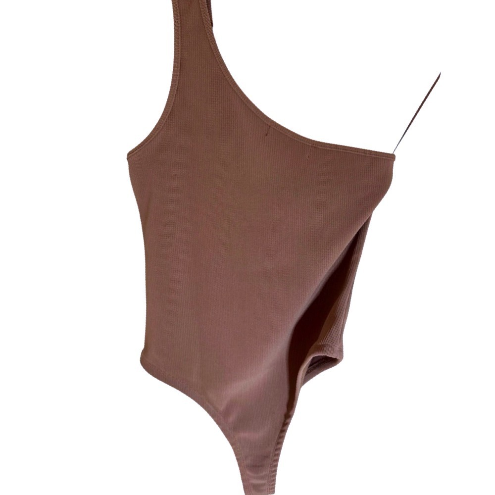 NWT Fanco Ribbed One Shoulder‎ Bodysuit, Small